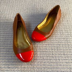 Kate Spade Cap Toe Leather Ballet Flats